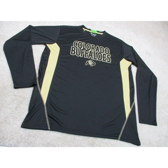 Colorado Buffaloes Shirt Men Large Black Champion Boulder University Football - Picture 2 of 9